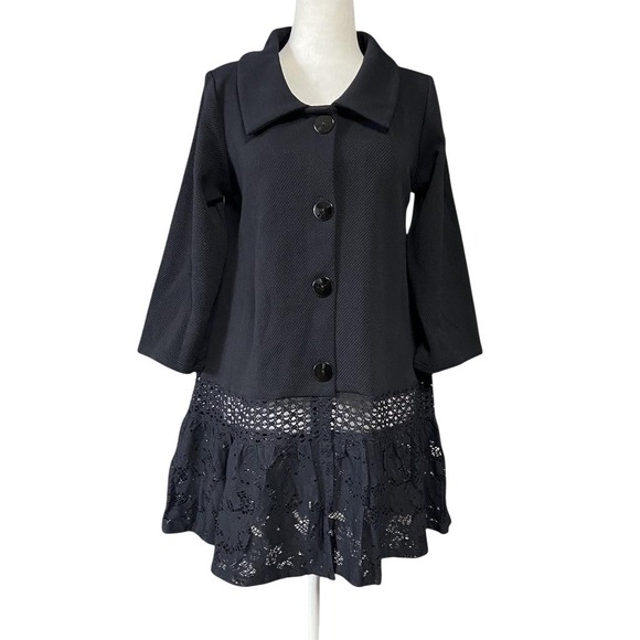 Andria Lieu Collection Jackets & Blazers - Andria Lieu Collection Jacket Womens Medium Black Long Jamie Lace Made USA